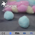 colored cotton wool ball